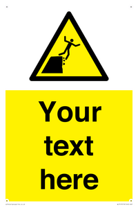 Custom Warning unstable cliff edge